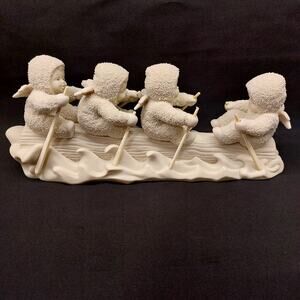 Snowbabies by Department 56  "Pull Together" Figurine Bisque Porcelain